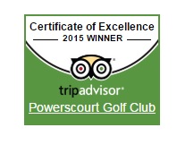 Powerscourt Golf Club awarded 2015 Tripadvisor Certificate of Excellence